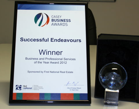 Casey Business and Professional Services Award 2012 Casey Business and Professional Services Award 2012