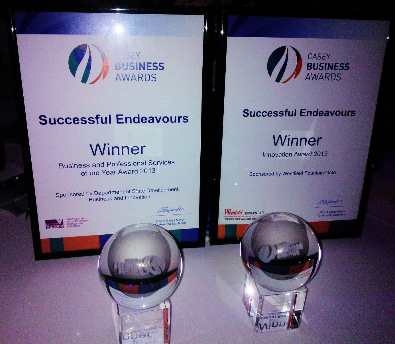 Casey Business Awards Winners 2013 Casey Business Awards Winners 2013