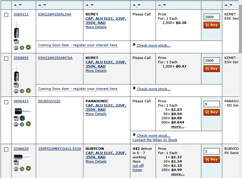 Component Selection Component Selection