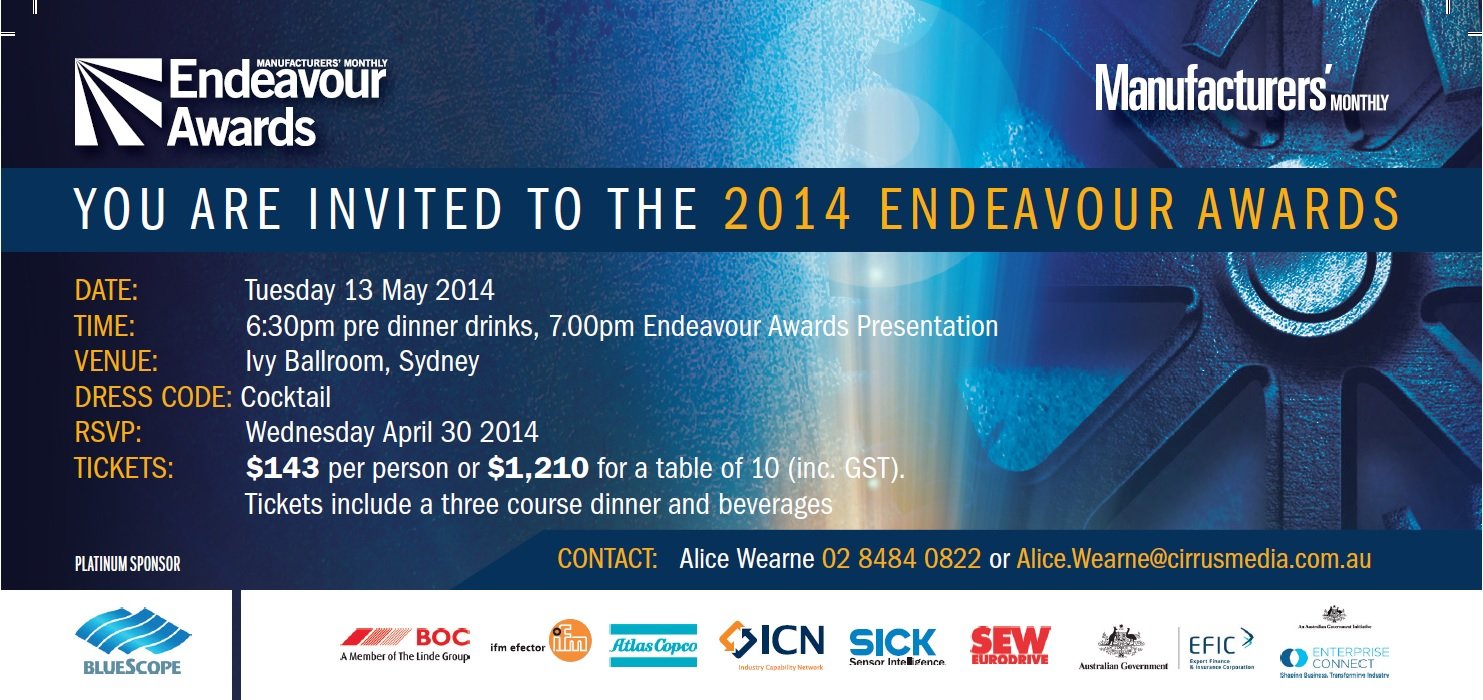 Endeavour Awards Finalist 2014 Endeavour Awards Finalist 2014