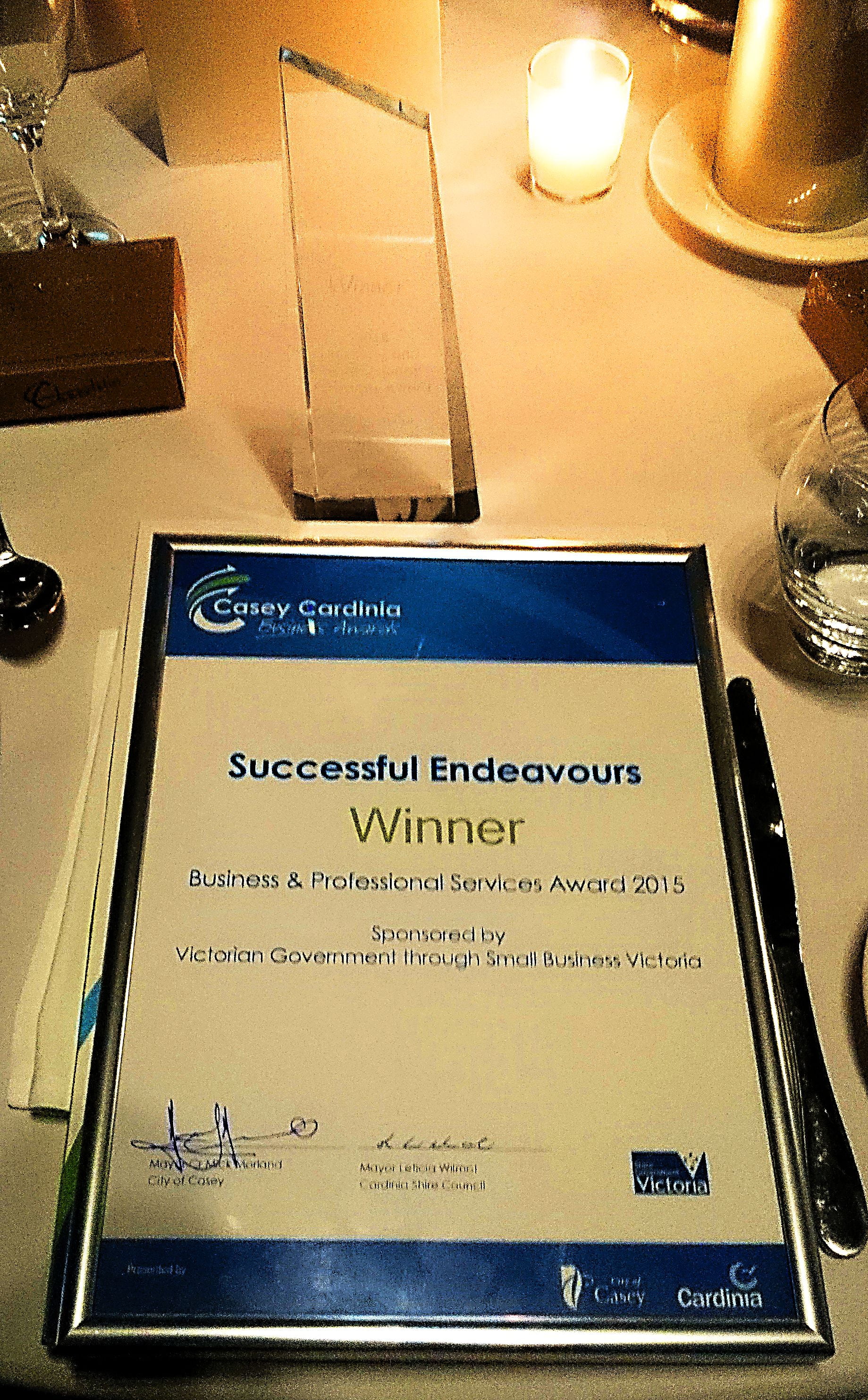Casey Cardinia Professional Services Award 2015