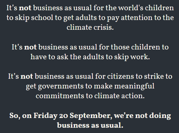 Not Business As Usual