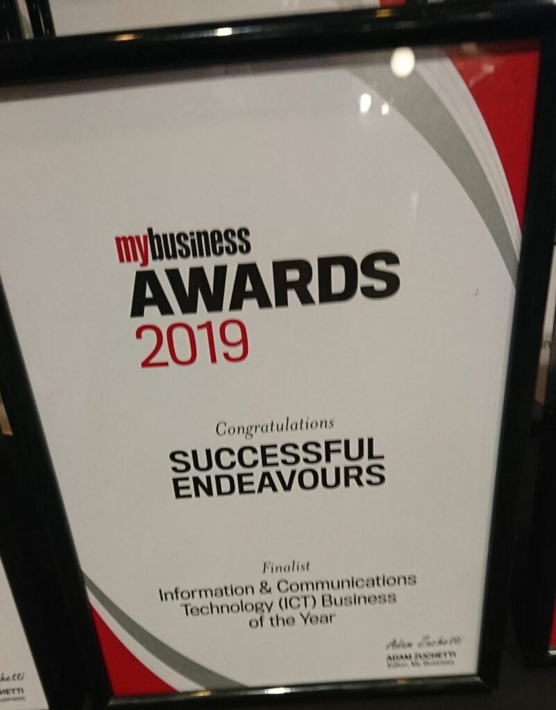 ICT finalists plaque 2019